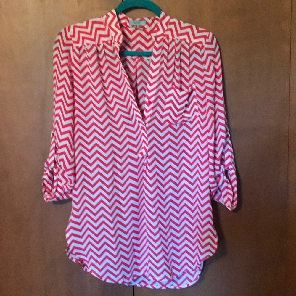 Sheer chevron top